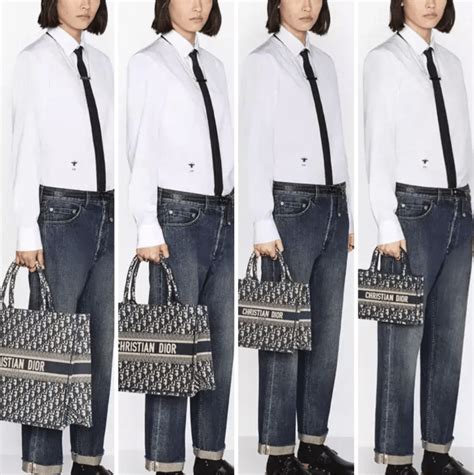 dior tote bag medium vs large|A Christian Dior Book Tote Size Guide .